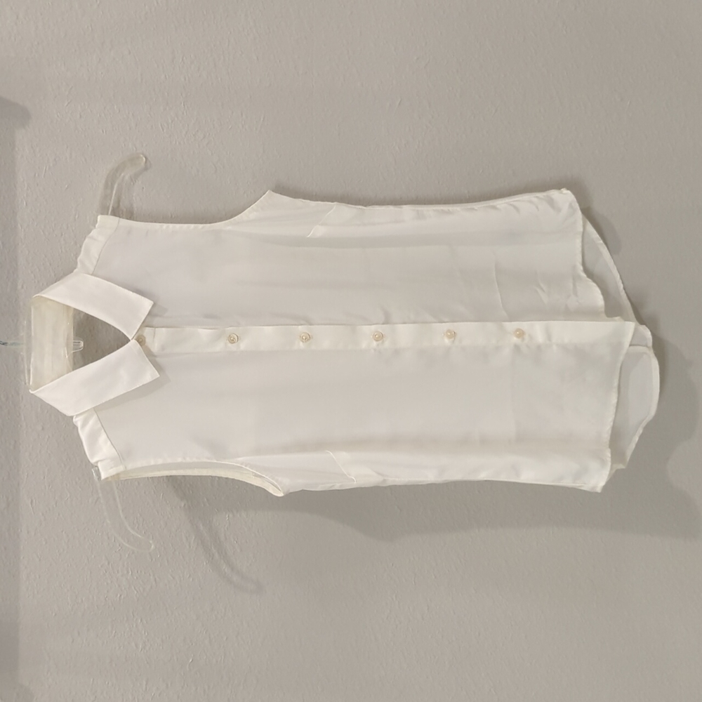 Off white button down top with open back